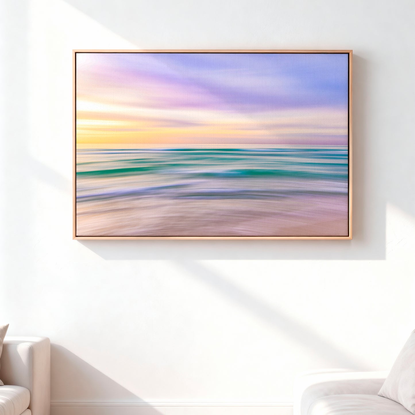 Coastal Watercolor - Framed Canvas